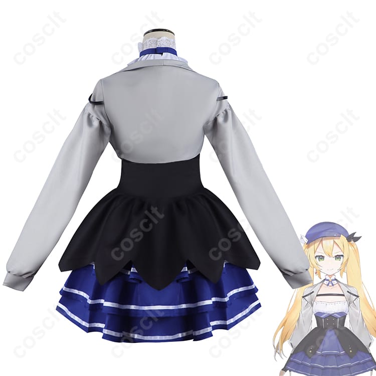 バーチャルYouTuber Dokibird（ドキバード） コスプレ衣装 コート・ワンピース・手袋・髪飾り付き 透け感ストラップ＆帽子付き - 2枚目の画像
