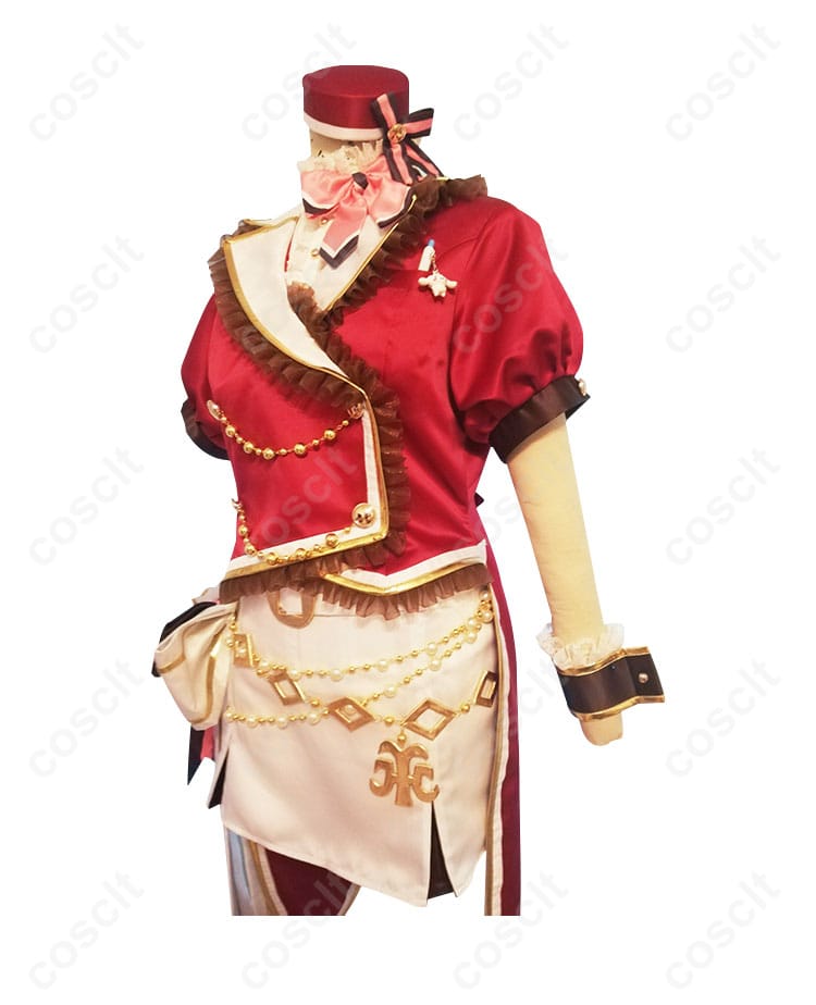 アイドルマスター シンデレラガールズ 姫川友紀 コスプレ衣装 右側のディテール。背中のラインとアクセサリーの美しさをご確認ください。