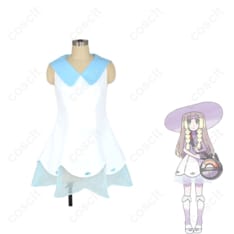 ポケットモンスター サン・ムーン（ポケモン サン・ムーン） リーリエ コスプレ衣装 ワンピース・帽子・靴下セット 高品質・忠実再現 コスプレ通販 - 4枚目の画像（サムネイル）