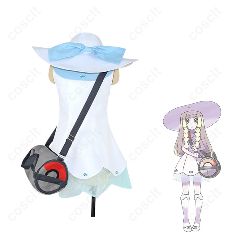 ポケットモンスター サン・ムーン（ポケモン サン・ムーン） リーリエ コスプレ衣装 ワンピース・帽子・靴下セット 高品質・忠実再現 コスプレ通販 - 3枚目の画像