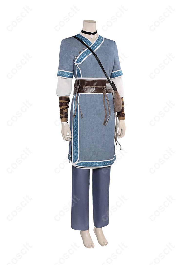 アバター カタラ コスプレ衣装の左側写真。美しい刺繍と装飾が際立つデザイン。コスプレイベントに最適！