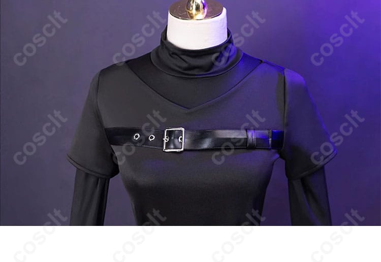 黒い内搭服のディテール