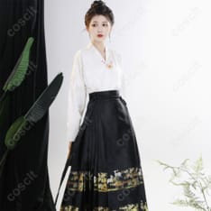 中華 漢服 馬面裙（中華風スカート） コスプレ衣装 2点セット | 高い再現度と快適な着心地 - 2枚目の画像（サムネイル）