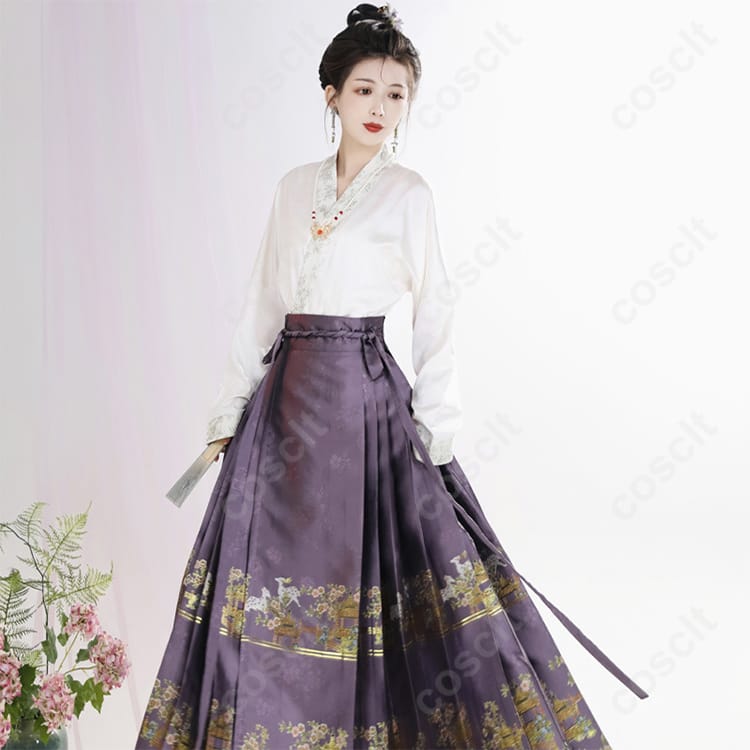 中華 漢服 馬面裙（中華風スカート） コスプレ衣装 2点セット | 高い再現度と快適な着心地 - 5枚目の画像