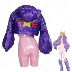 ONE PIECE Punk-02 悪（リリス） コスプレ衣装 コート・ボディスーツ・手袋・レッグカバー・耳飾りセット - 3枚目の画像（サムネイル）