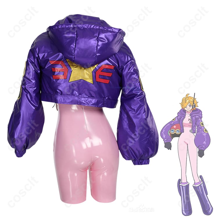 ONE PIECE Punk-02 悪（リリス） コスプレ衣装 コート・ボディスーツ・手袋・レッグカバー・耳飾りセット - 3枚目の画像