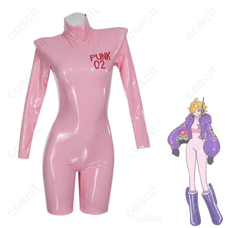 ONE PIECE Punk-02 悪（リリス） コスプレ衣装 コート・ボディスーツ・手袋・レッグカバー・耳飾りセット - 4枚目の画像