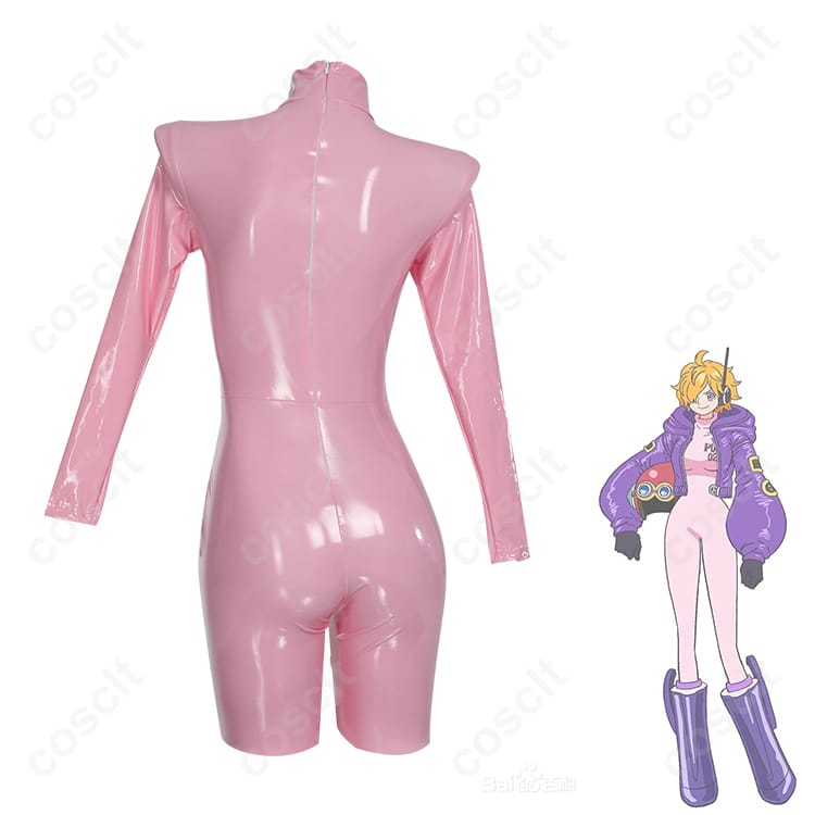 ONE PIECE Punk-02 悪（リリス） コスプレ衣装 コート・ボディスーツ・手袋・レッグカバー・耳飾りセット - 5枚目の画像