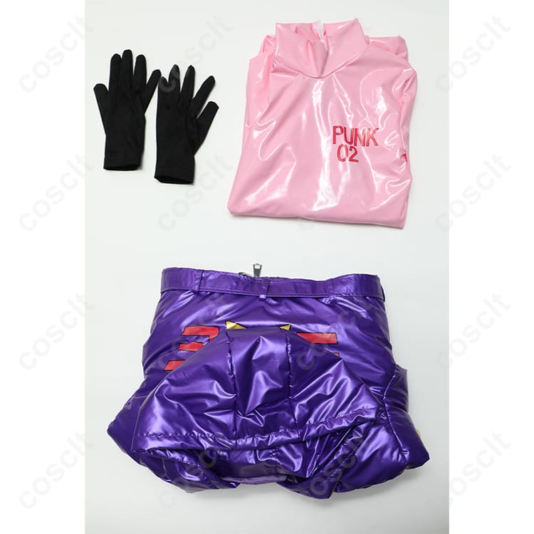 ONE PIECE Punk-02 悪（リリス） コスプレ衣装 コート・ボディスーツ・手袋・レッグカバー・耳飾りセット - 6枚目の画像