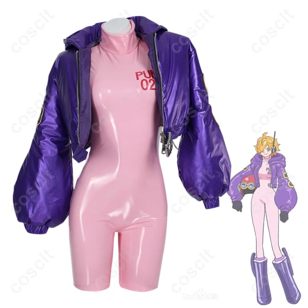 ONE PIECE Punk-02 悪（リリス） コスプレ衣装 コート・ボディスーツ・手袋・レッグカバー・耳飾りセット