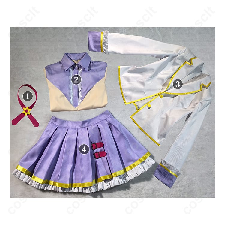 アイカツ！シリーズ アイカツスターズ! エルザ フォルテ コスプレ衣装 ネオ・ヴィーナスアーク 制服（忠実再現、快適な着心地） - 4枚目の画像