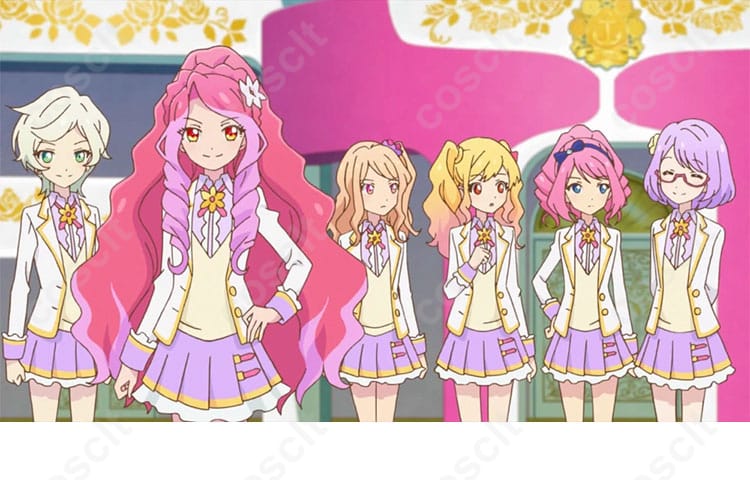アイカツスターズ! エルザ フォルテ コスプレ衣装のキャラクター着用イメージ。忠実再現された制服デザイン。