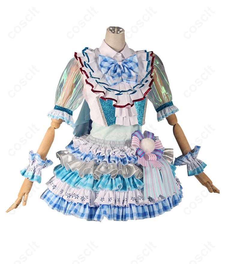 真中らぁら コスプレ衣装の側面図。細部までこだわり抜いたデザインをぜひチェックしてみてください。