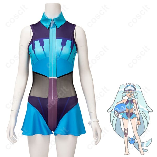 ポケットモンスター × 初音ミク アシレーヌ コスプレ衣装 『初音ミク コラボ』 コスプレ通販【定サイズ・オーダーメイド可】