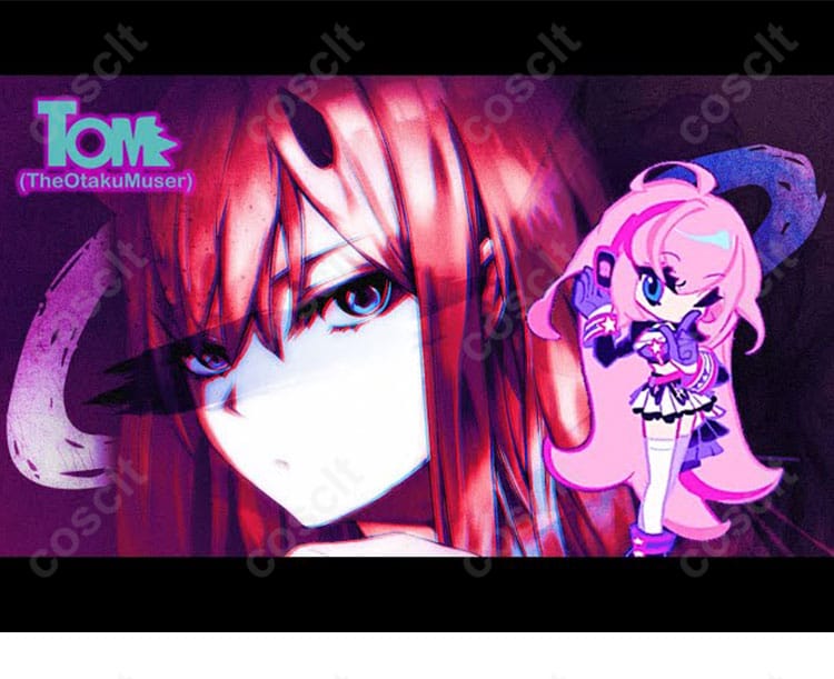 コスプレ衣装のキャラクター巡音ルカ（Muse Dash コラボ）画像。