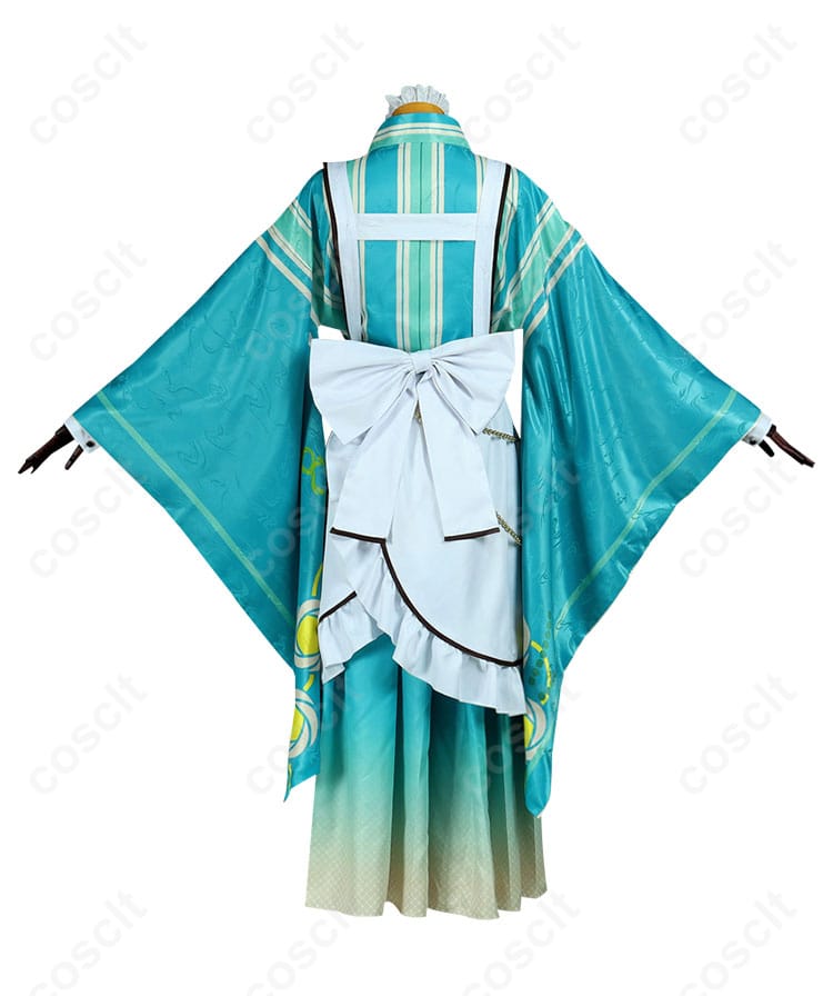 紫之創コスプレ衣装の背面デザインと蝶結び