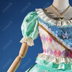 アイカツ！シリーズ（アイカツスターズ！） 白鳥ひめ コスプレ衣装 パステルトップスターコーデ（ドレス） 花柄刺繍＆星飾り付き コスプレ通販 - 4枚目の画像（サムネイル）
