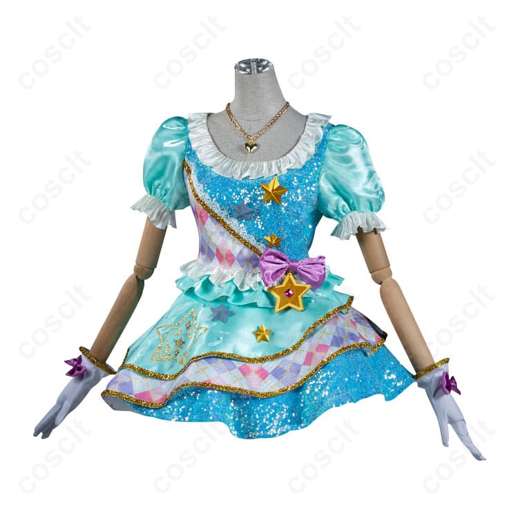 アイカツスターズ！白鳥ひめ コスプレ衣装の側面画像。パステルカラーの美しいラインが際立つ一着です。