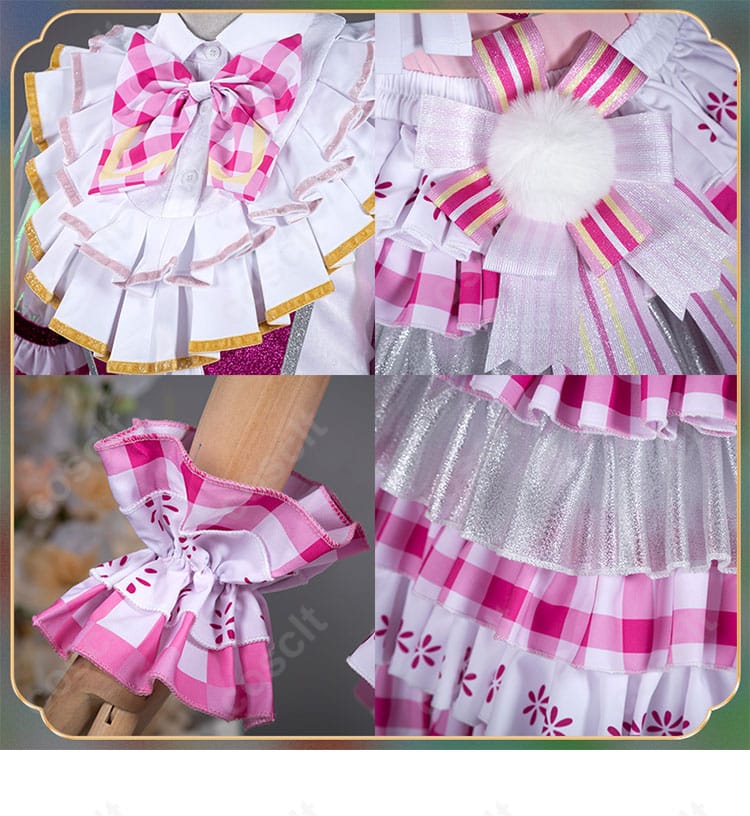 プリパラ 北条そふぃ コスプレ衣装の衣襟、首飾り、胸前の蝶ネクタイのデザイン細部。華やかで優雅なアクセサリーが印象的です。
