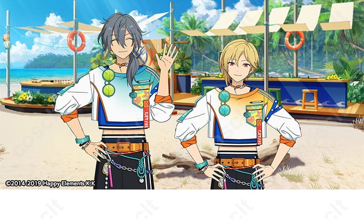 あんさんぶるスターズ！！の椎名ニキのコスプレ衣装を着たキャラクター画像。細部まで忠実に再現されたデザイン。