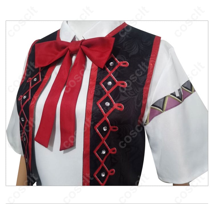 IdentityV 第五人格 人形師（マティアス・チェルニン） ルイ コスプレ衣装の服装装飾のクローズアップ。高忠実度のデザインと刺繍が際立っています。