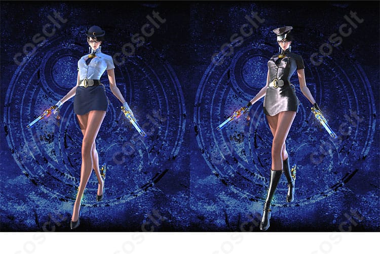 ベヨネッタ2のベヨネッタコスプレ衣装、婦警アメリカン風制服のキャラクター画像。ゲーム「ベヨネッタ2」の主人公ベヨネッタのコスプレ衣装。