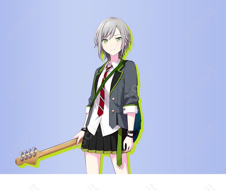 プロジェクトセカイ 日野森志歩 コスプレ衣装 キャラクター全身像。忠実再現されたユニット衣装（Leo/need）を着た日野森志歩の姿。