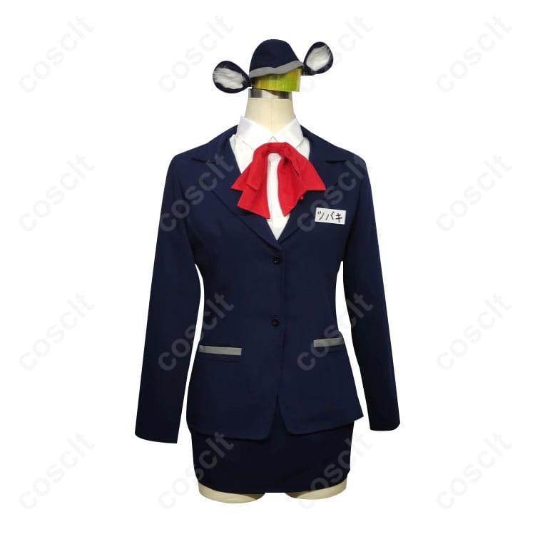 「ブルーアーカイブ 春日ツバキ コスプレ衣装」の正面画像。コート、シャツ、スカートが美しく整ったデザインで再現されています。