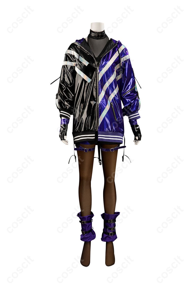 鉄拳8 麗奈（Reina）のコスプレ衣装の正面画像。キャラクターの特徴を忠実に再現しています。