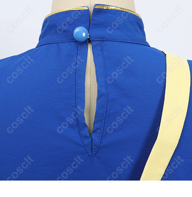 ウマ娘 ケイエスミラクル コスプレ衣装 背部細部 - 背面のディテール、服のバックスタイルを強調。
