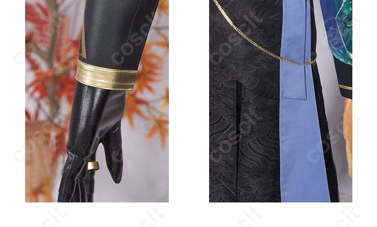 袖口の精緻なデザインが特徴の白黒無常コスプレ衣装