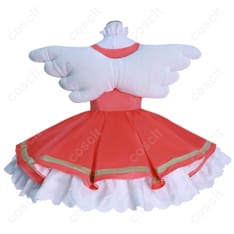 カードキャプターさくら（CCS） 木之本桜 コスプレ衣装 バトルコスチューム（高い再現度、翼付き） - 2枚目の画像（サムネイル）