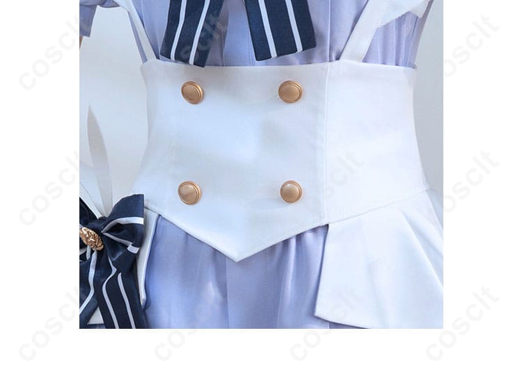 腰封の装飾ディテール。コスプレ衣装に欠かせないアクセントが見事に再現されています。