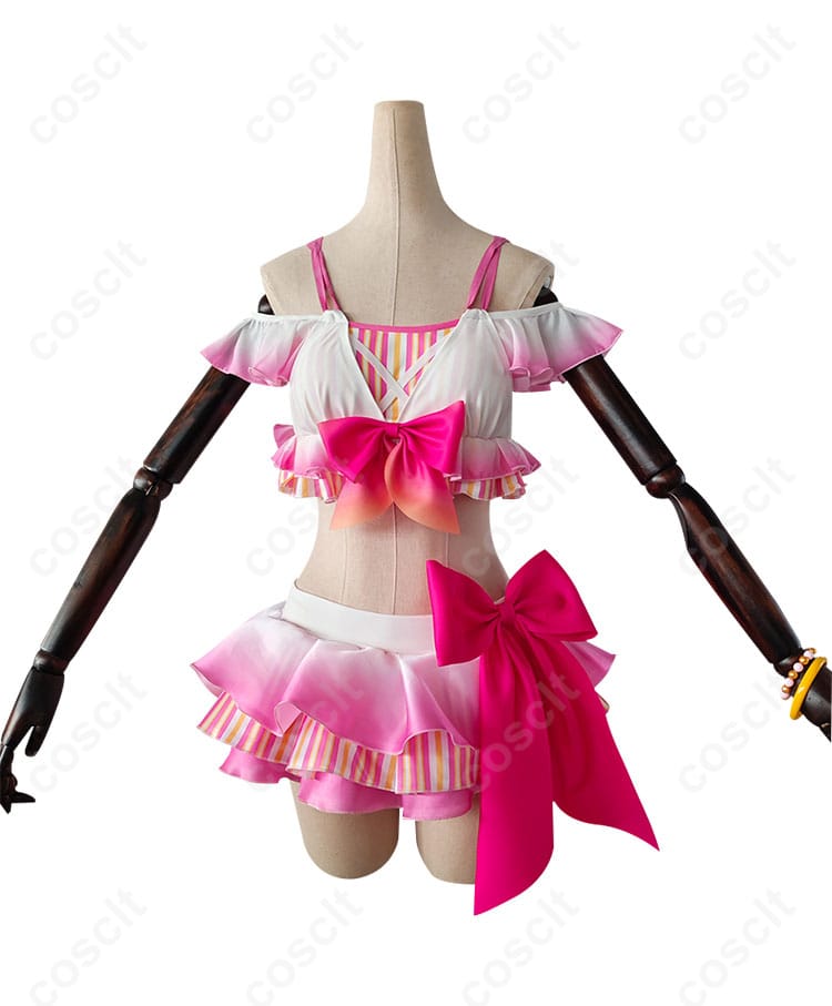 ラブライブ！ 矢澤にこ コスプレ衣装の正面画像。水着デザインが際立つ、リアルな再現度で魅力的なコスプレアイテムです。