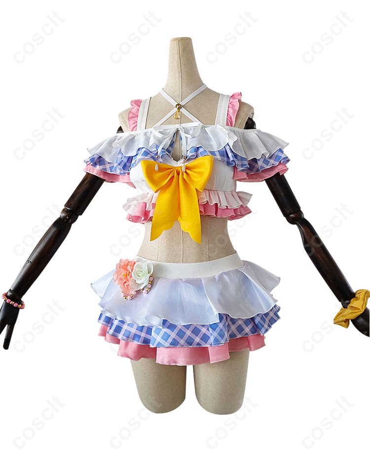 ラブライブ！南ことりコスプレ衣装の正面画像。明るく元気なデザインで、アニメの雰囲気を完璧に再現。