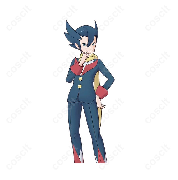 ギーマのコスプレ衣装のキャラクターイメージ。『ポケモン』シリーズのジムリーダー、ギーマの魅力を再現したコスプレ衣装。