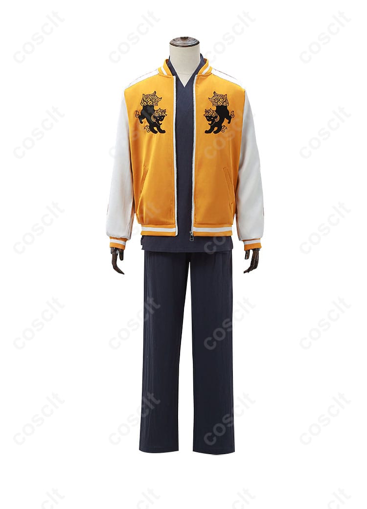 WIND BREAKER 十亀条 コスプレ衣装 正面の詳細画像。スカジャンとトップスのデザインが際立つ。