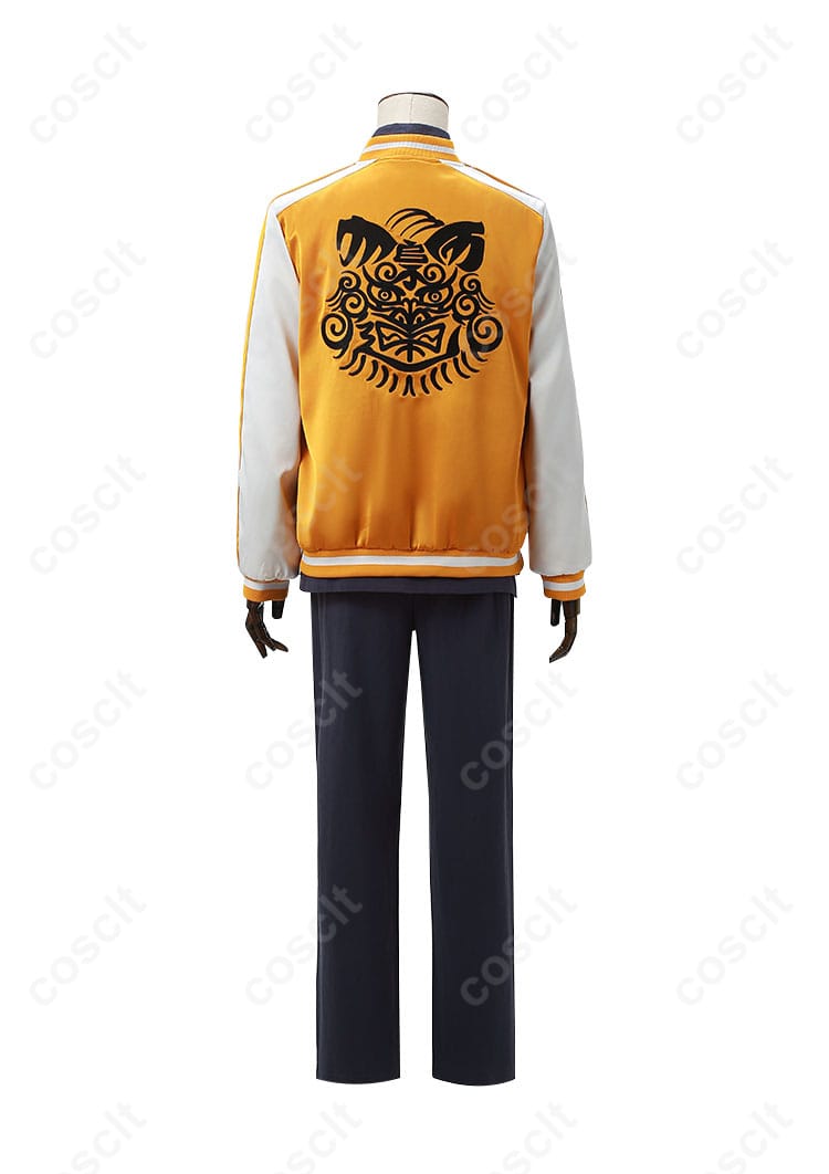 WIND BREAKER 十亀条 コスプレ衣装 背面のデザイン詳細。リアルな再現で、キャラクターの特徴を強調。