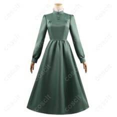 スタジオジブリ作品 ハウルの動く城 ソフィー・ハッター コスプレ衣装 緑ワンピース（高い再現度、快適な着心地） - 1枚目の画像（サムネイル）