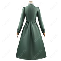 スタジオジブリ作品 ハウルの動く城 ソフィー・ハッター コスプレ衣装 緑ワンピース（高い再現度、快適な着心地） - 3枚目の画像（サムネイル）
