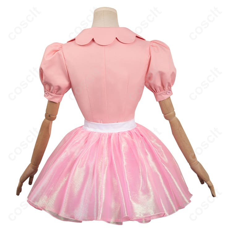 映画 バービー コスプレ衣装 バービー 服装セット トップス、スカート、髪飾り、帽子、耳飾り付き（忠実再現、着心地抜群） - 3枚目の画像