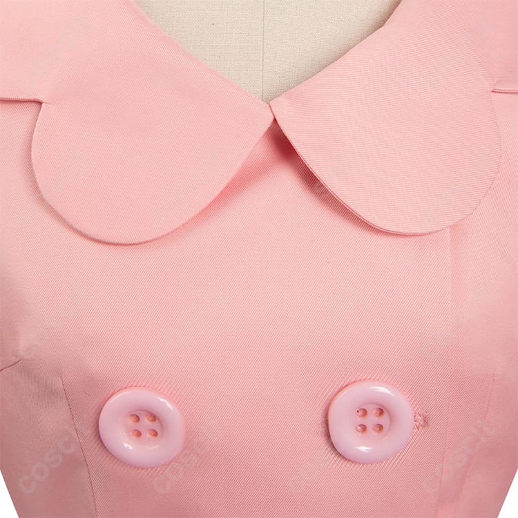 映画 バービー コスプレ衣装 バービー 服装セット トップス、スカート、髪飾り、帽子、耳飾り付き（忠実再現、着心地抜群） - 4枚目の画像
