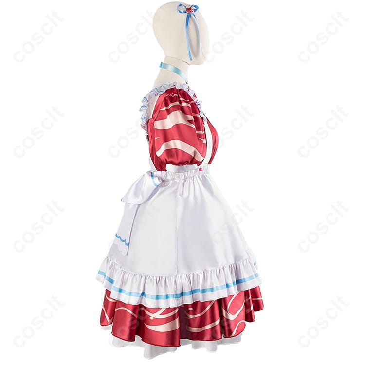 バーチャルYouTuber 赤見かるび コスプレ衣装 メイド服（忠実再現、快適な着心地） - 3枚目の画像