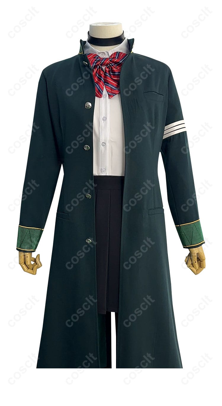 ウィンブレ 椿野佑 制服 コスプレ衣装の蝶ネクタイ装飾を強調。