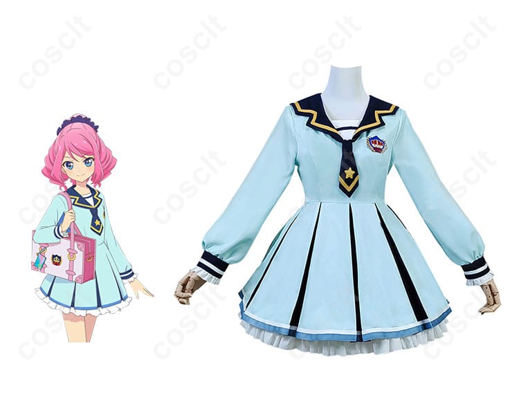 「アイカツ！ 桜庭ローラ コスプレ衣装 四ツ星学園 制服。キャラクターと衣装の組み合わせ、イベントや撮影にぴったり！」