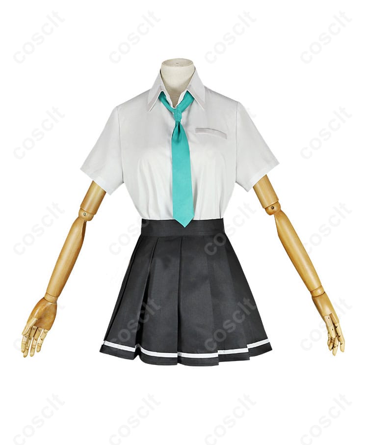 衣裙服装正面細節 - コスプレ衣装の衣裙部分の正面の細部、花柄や装飾が鮮やかに描かれています。