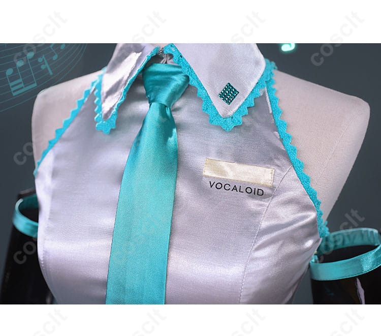 服のネクタイと襟の装飾詳細 | 初音ミク コスプレ衣装 ネクタイと襟の細部