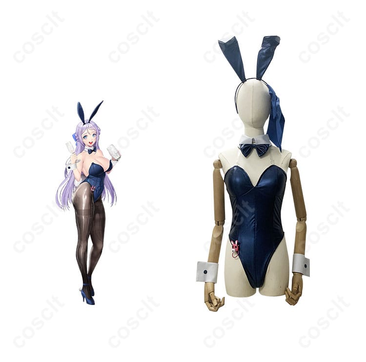NIKKE フォルクヴァン バニーガールコスプレ衣装 モイストラビット 役柄との組み合わせ写真 高忠実度再現、コスプレファン必見！