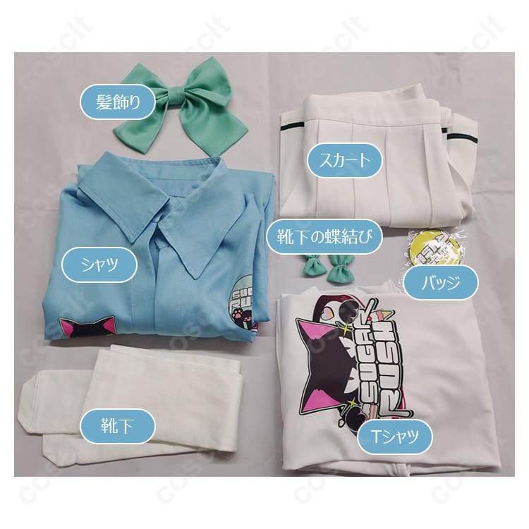 ブルーアーカイブ 栗村アイリ コスプレ衣装 バンド「シュガーラッシュ」衣装 オーダメイド可 高い再現度と快適な着心地 - 4枚目の画像