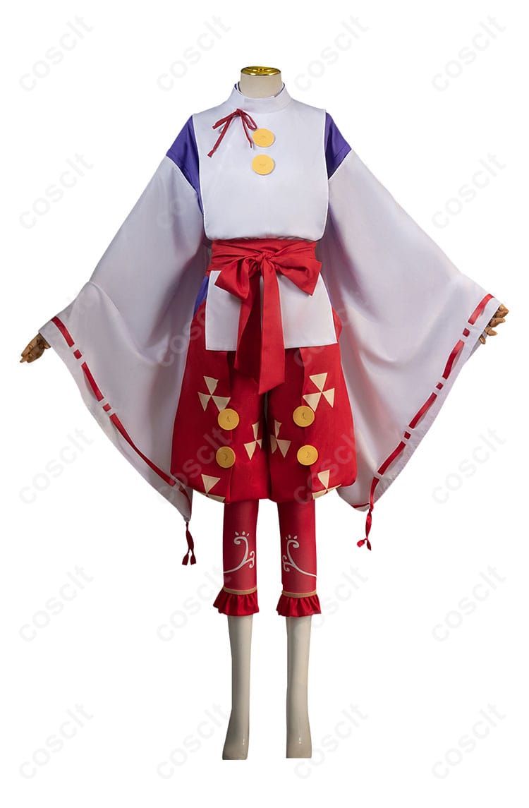 「逃げ上手の若君」北条時行コスプレ衣装の正面画像。細部までこだわった美しいデザインを確認できます。